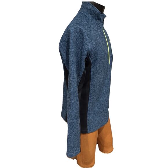 Spider Men’s Outboard 1/2 Zip Fleece Jacket Blue And Green Medium New - Picture 3 of 7